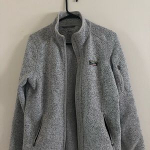 LL Bean full zip fleece sweater